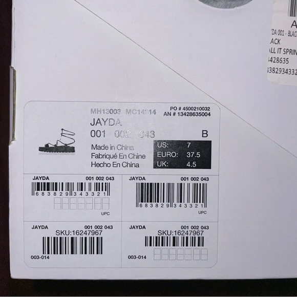 Call It Spring Platform Strappy Black Jayda Sandals - Picture 4 of 6